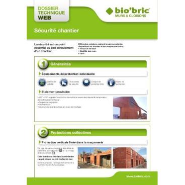 Fiche technique Biobric - Sécurité chantier