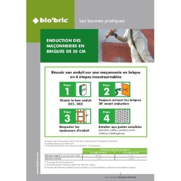 Enduction des maçonneries en briques de 20 cm