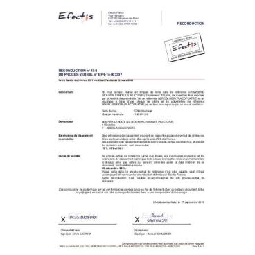 PV Feu urban'bric + sans enduit ext + enduit aeroblue-platre int REI30 14t EFR14003307 ext 16-2