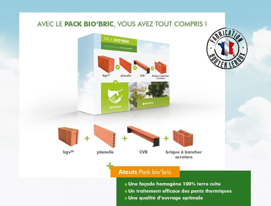 Pack bio'bric maisons individuelles et logements collectifs